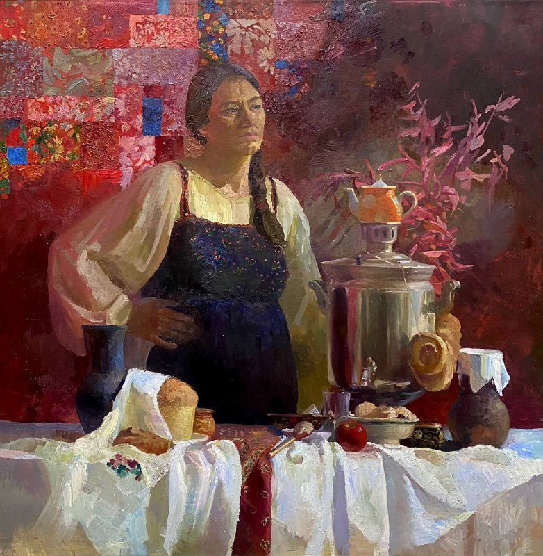 Елена Николаевна в русском народном костюме 🪆 Холст